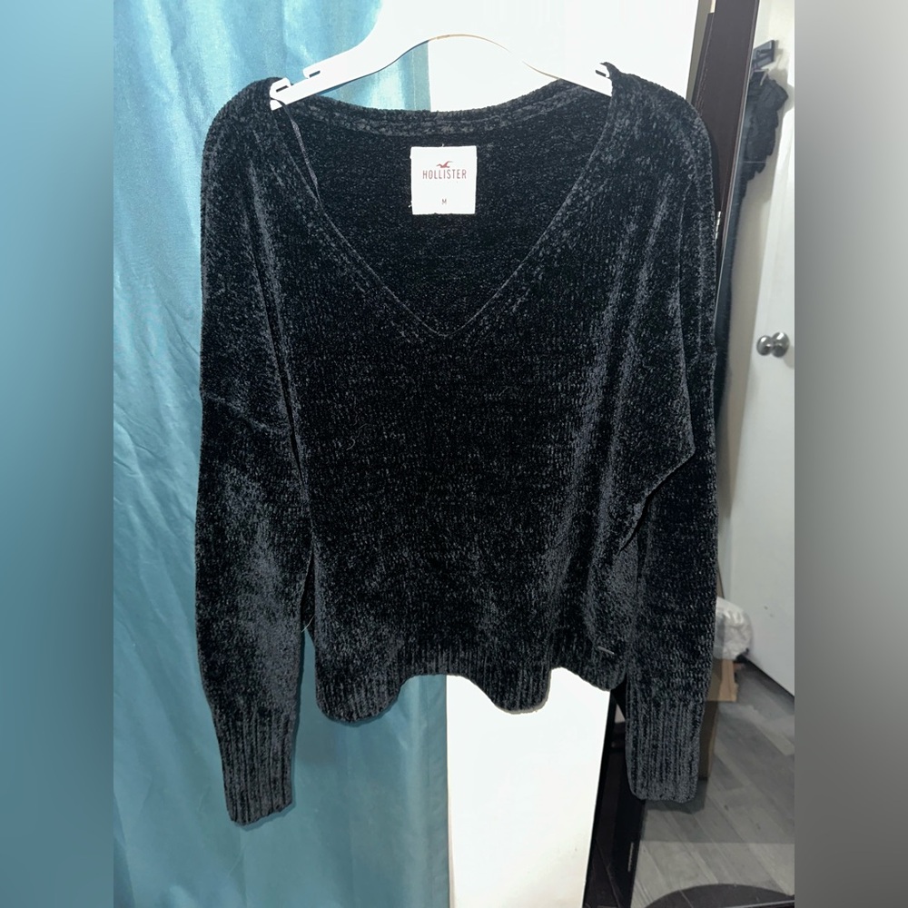 Hollister Velour Oversized Crop Sweater